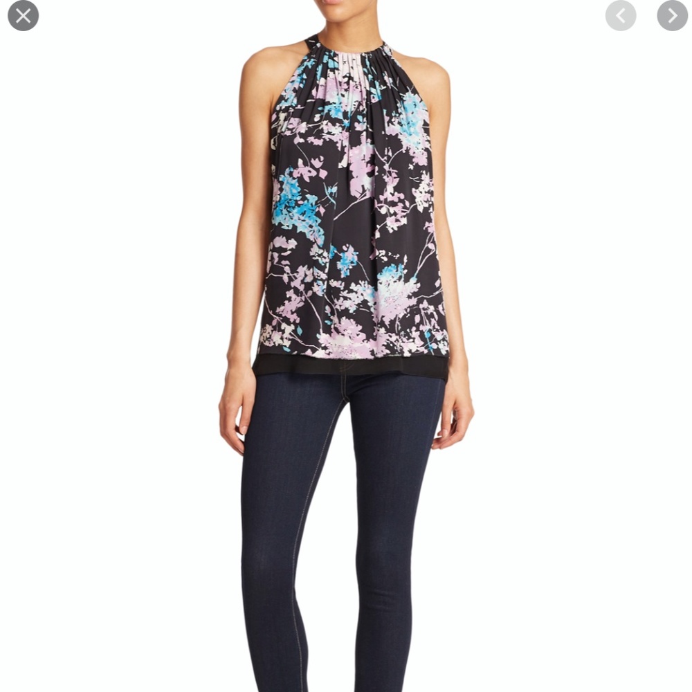 Diane Von Furstenberg Silk Lexi Floral Halter Top - Picture 3 of 10